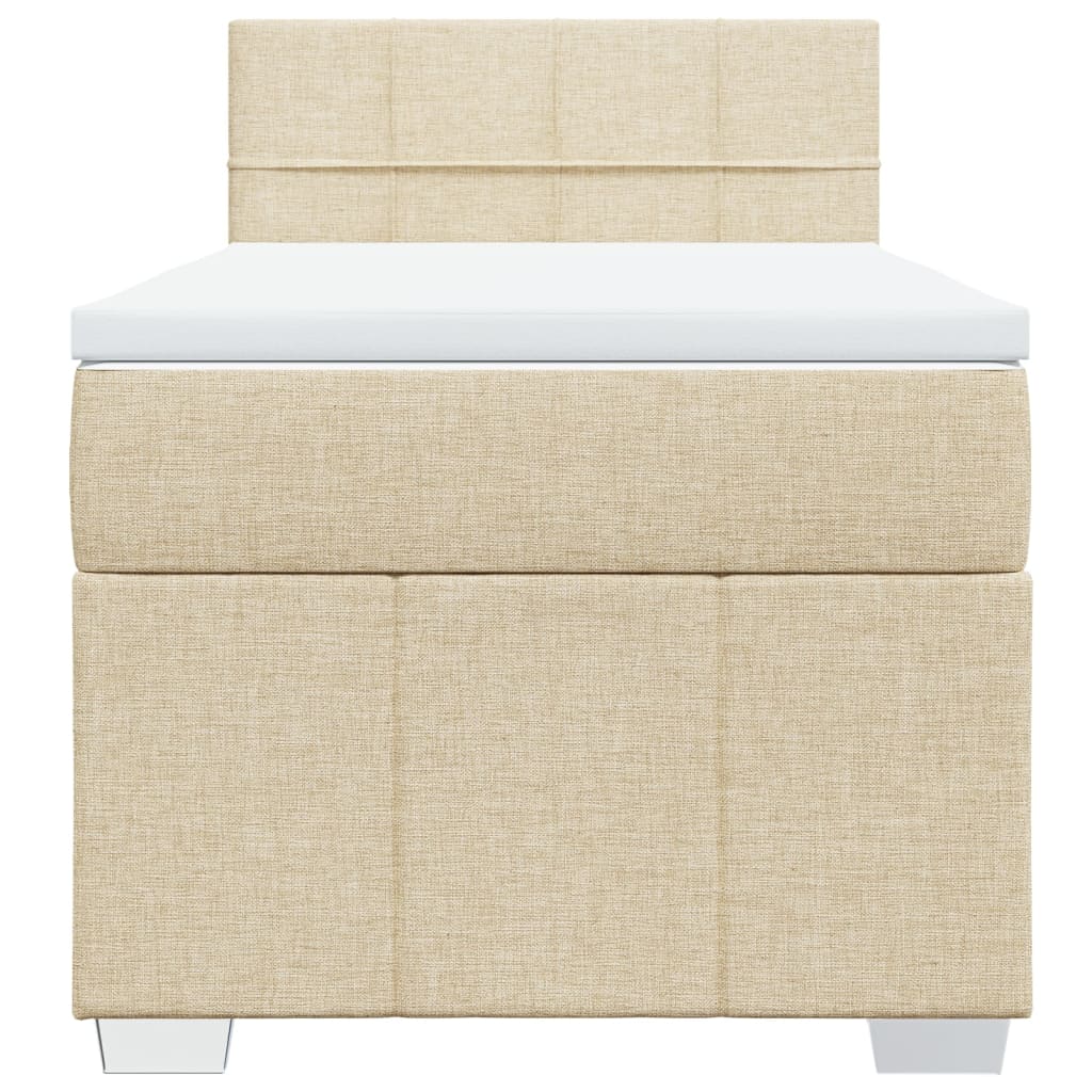 Sommier à lattes de lit avec matelas Crème 80x200 cm Tissu - XIOS