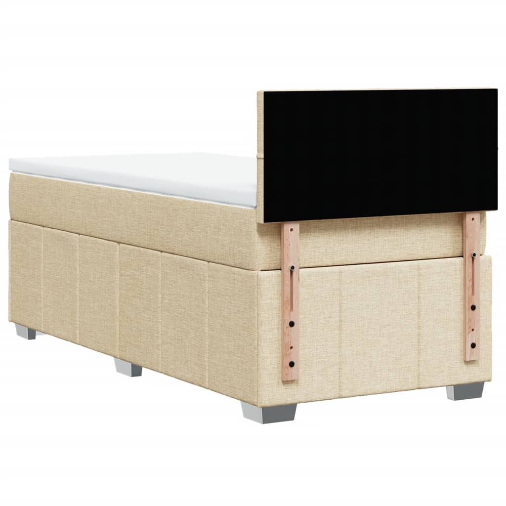 Sommier à lattes de lit avec matelas Crème 80x200 cm Tissu - XIOS