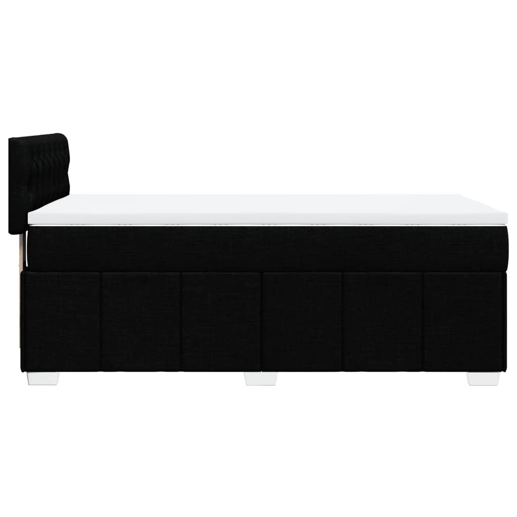 Sommier à lattes de lit et matelas Noir 80x200 cm Tissu - XIOS