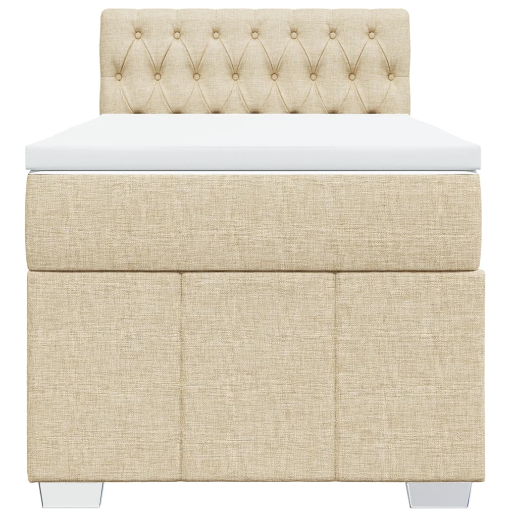 Sommier à lattes de lit avec matelas Crème 80x200 cm Tissu - XIOS