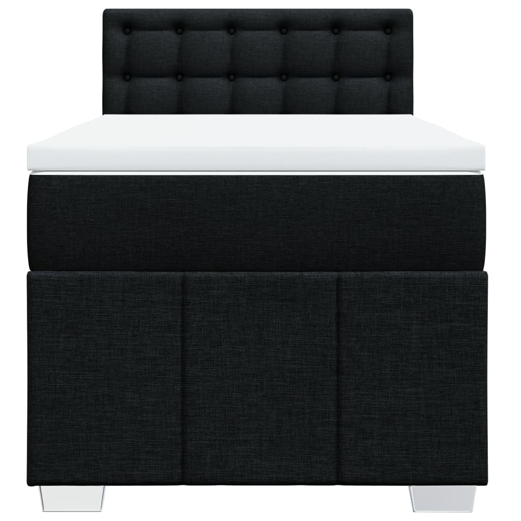 Sommier à lattes de lit et matelas Noir 80x200 cm Tissu - XIOS