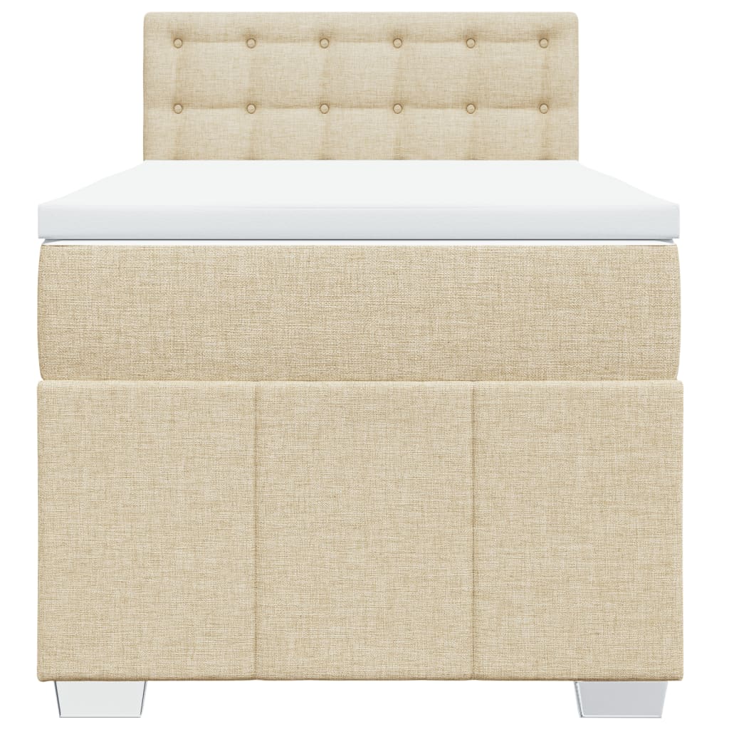 Sommier à lattes de lit avec matelas Crème 80x200 cm Tissu - XIOS