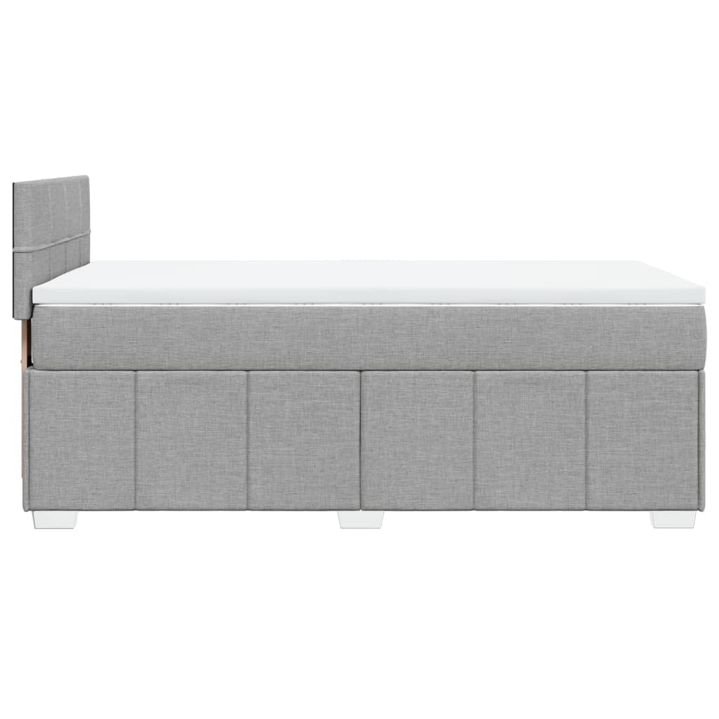 Sommier à lattes de lit et matelas Gris clair 90x190 cm Tissu - XIOS