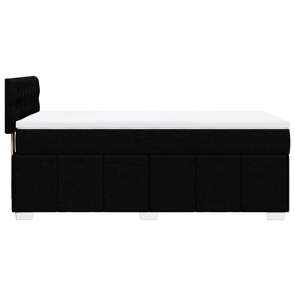 Sommier à lattes de lit avec matelas Noir 90x190 cm Tissu - XIOS