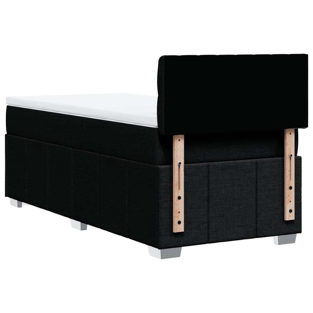 Sommier à lattes de lit avec matelas Noir 90x190 cm Tissu - XIOS