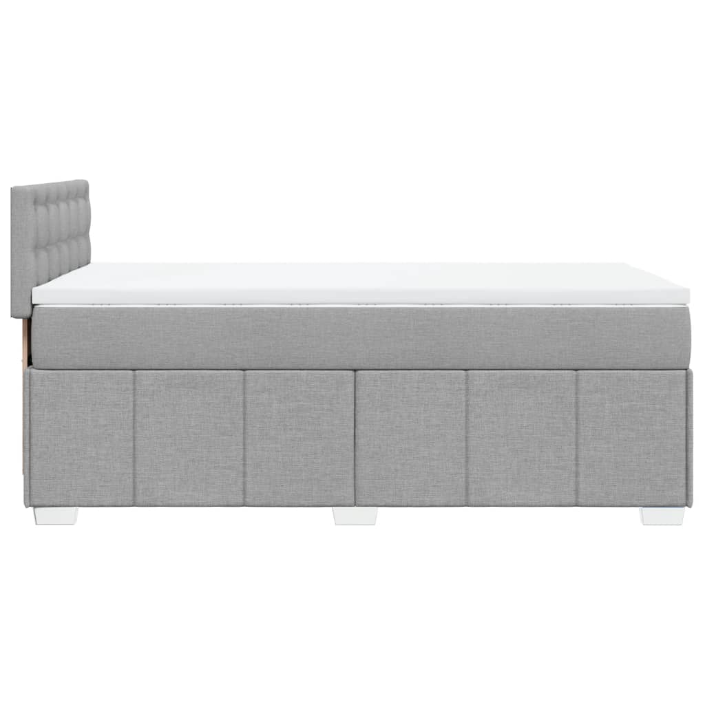 Sommier à lattes de lit et matelas Gris clair 90x190 cm Tissu - XIOS
