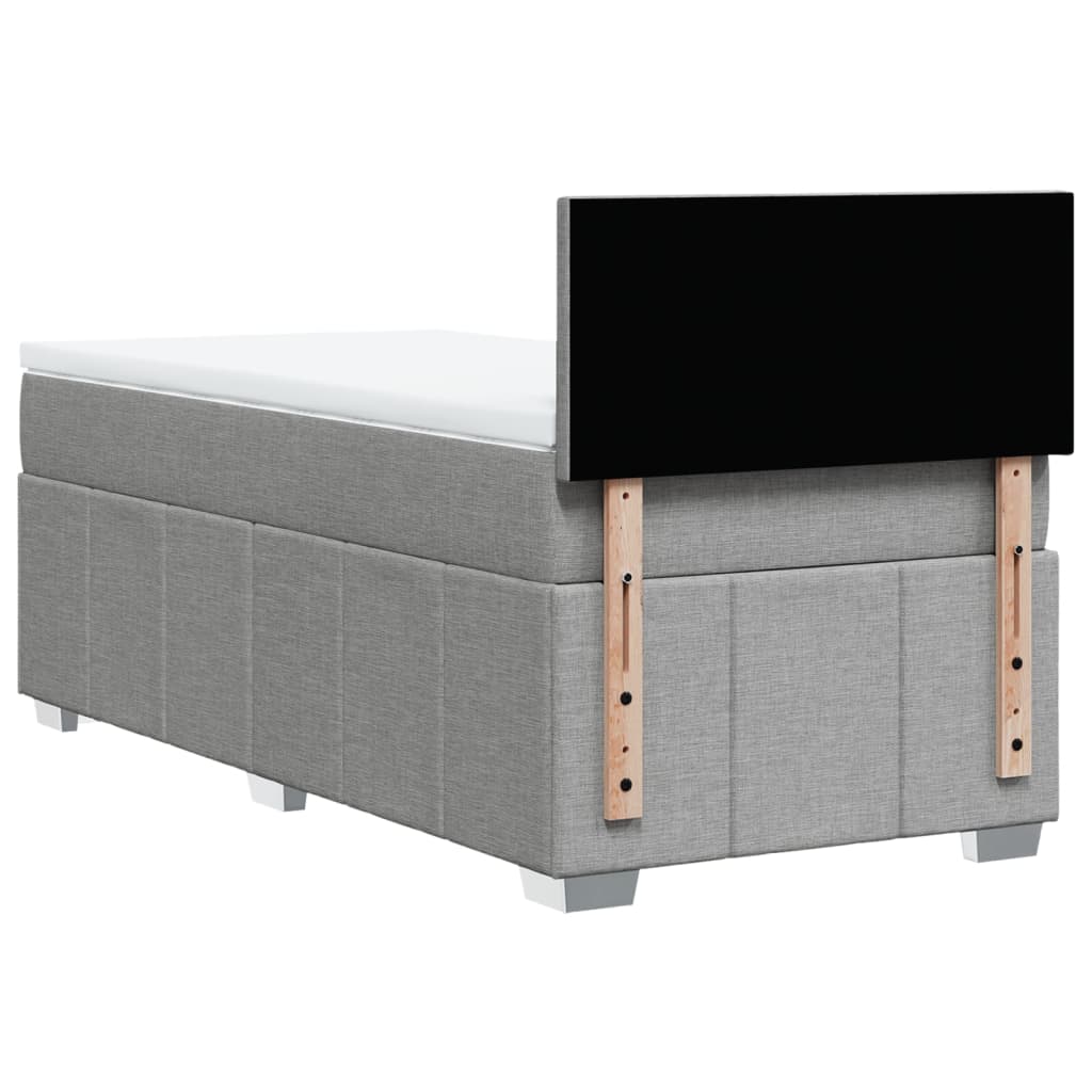 Sommier à lattes de lit avec matelas Gris clair 90x200 cm Tissu - XIOS