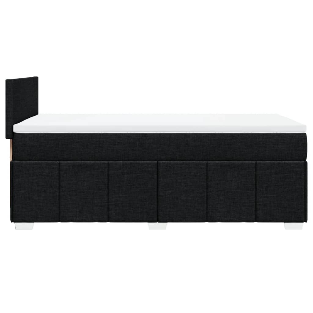 Sommier à lattes de lit avec matelas Noir 90x200 cm Tissu - XIOS