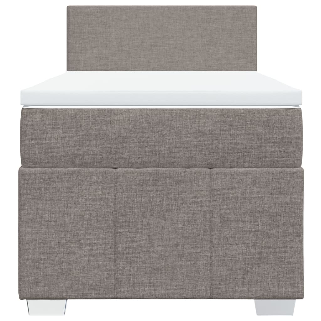 Sommier à lattes de lit avec matelas Taupe 90x200 cm Tissu - XIOS