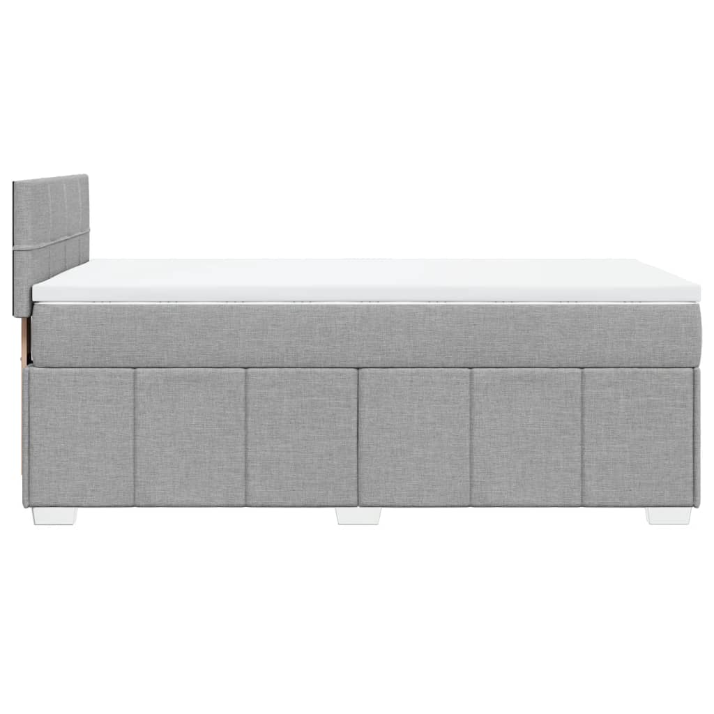 Sommier à lattes de lit avec matelas Gris clair 90x200 cm Tissu - XIOS
