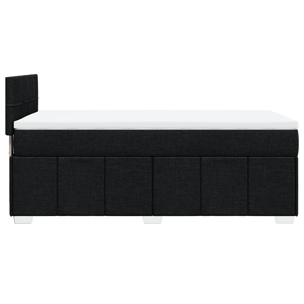 Sommier à lattes de lit avec matelas Noir 90x200 cm Tissu - XIOS