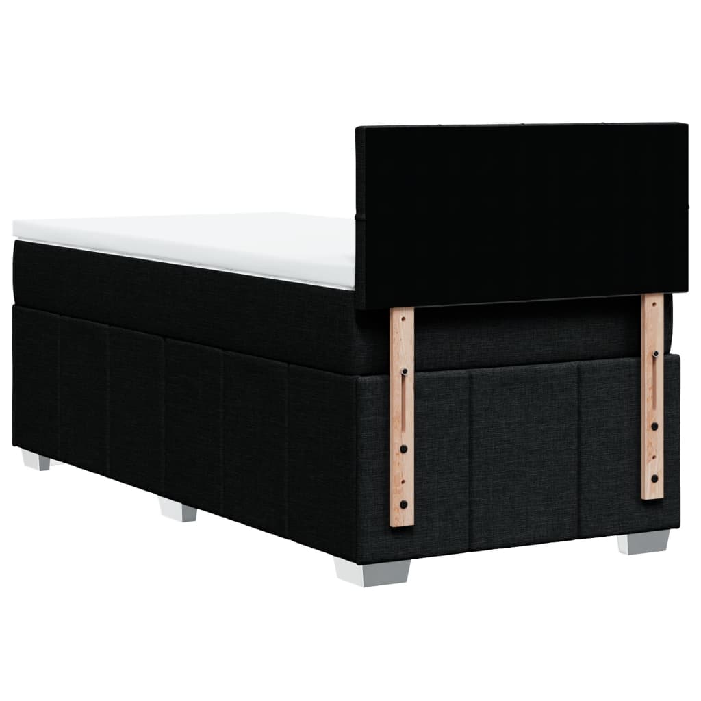 Sommier à lattes de lit avec matelas Noir 90x200 cm Tissu - XIOS