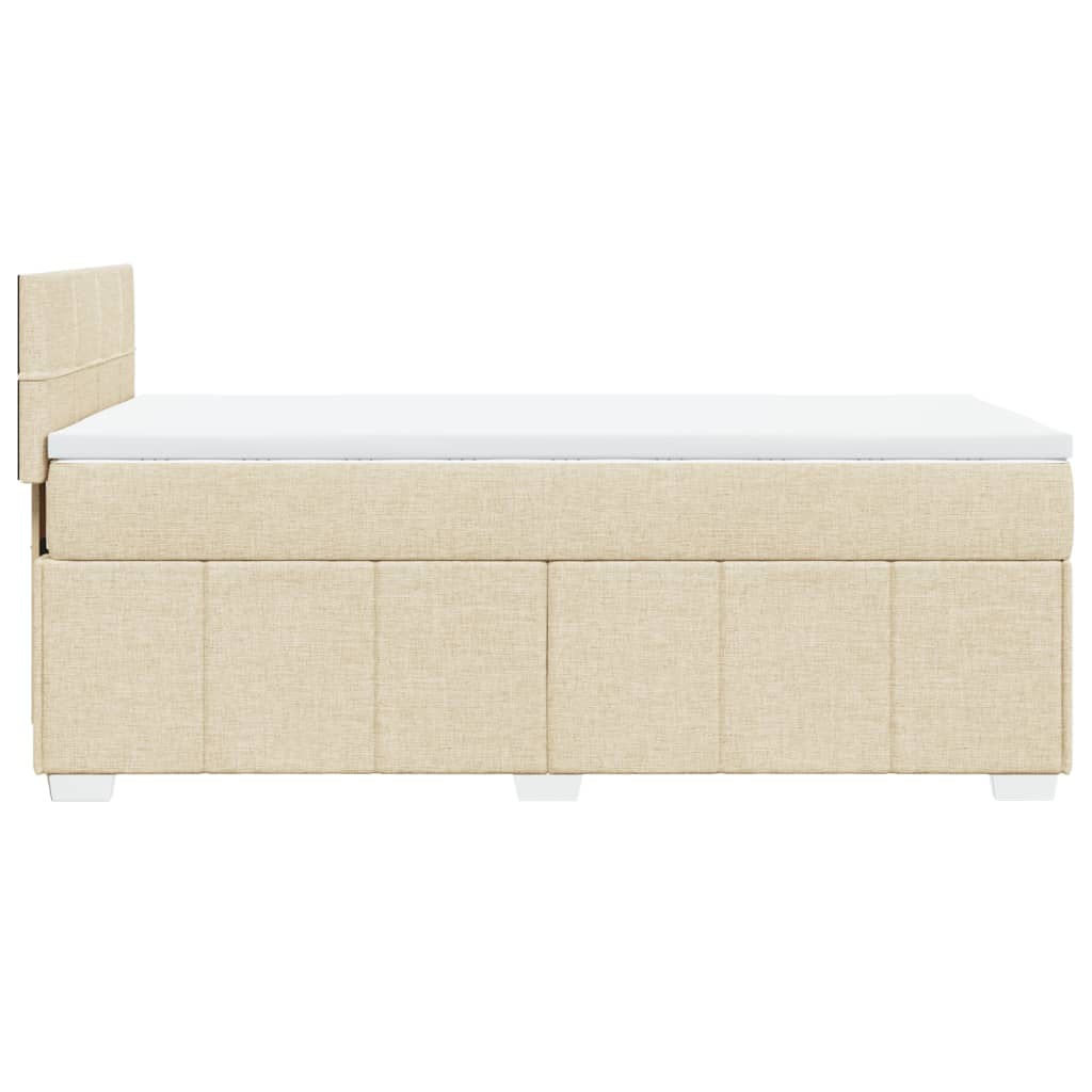 Sommier à lattes de lit avec matelas Crème 90x200 cm Tissu - XIOS