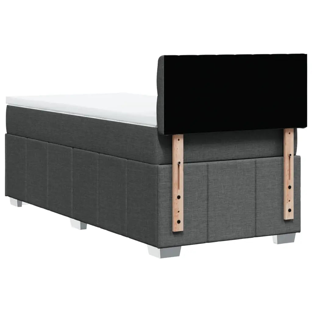 Sommier à lattes de lit avec matelas Gris foncé 90x200 cm Tissu - XIOS