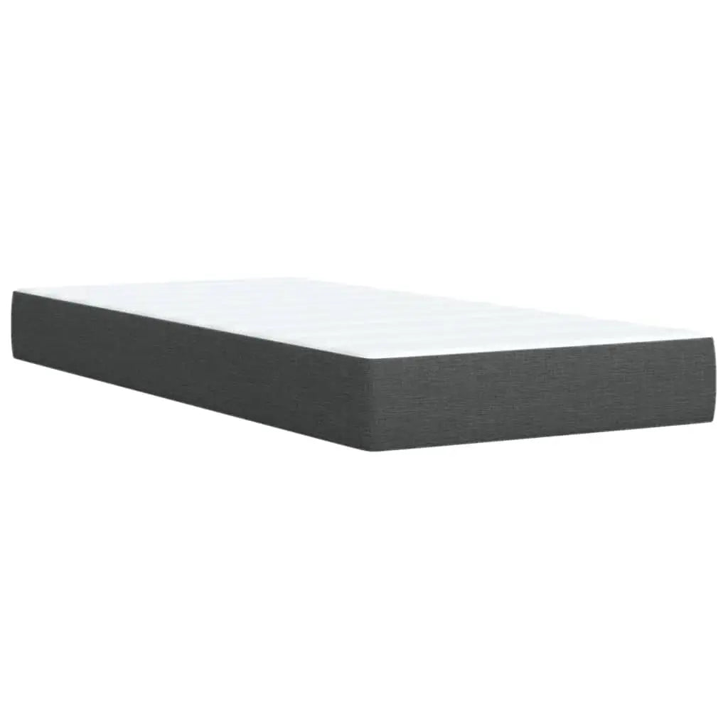 Sommier à lattes de lit avec matelas Gris foncé 90x200 cm Tissu - XIOS