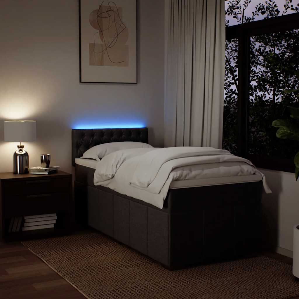 Sommier à lattes de lit avec matelas Marron foncé 90x200 cm - XIOS