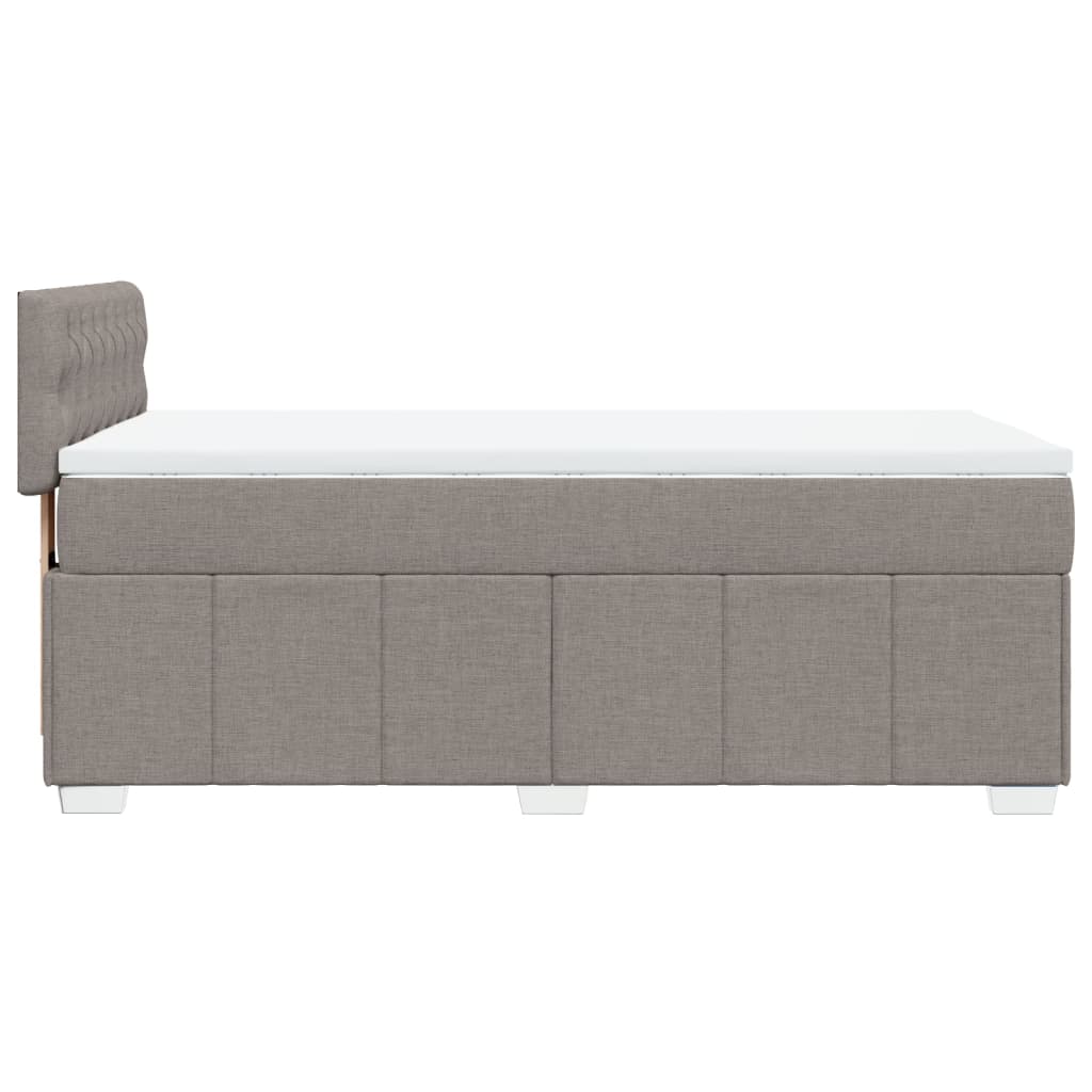 Sommier à lattes de lit avec matelas Taupe 90x200 cm Tissu - XIOS