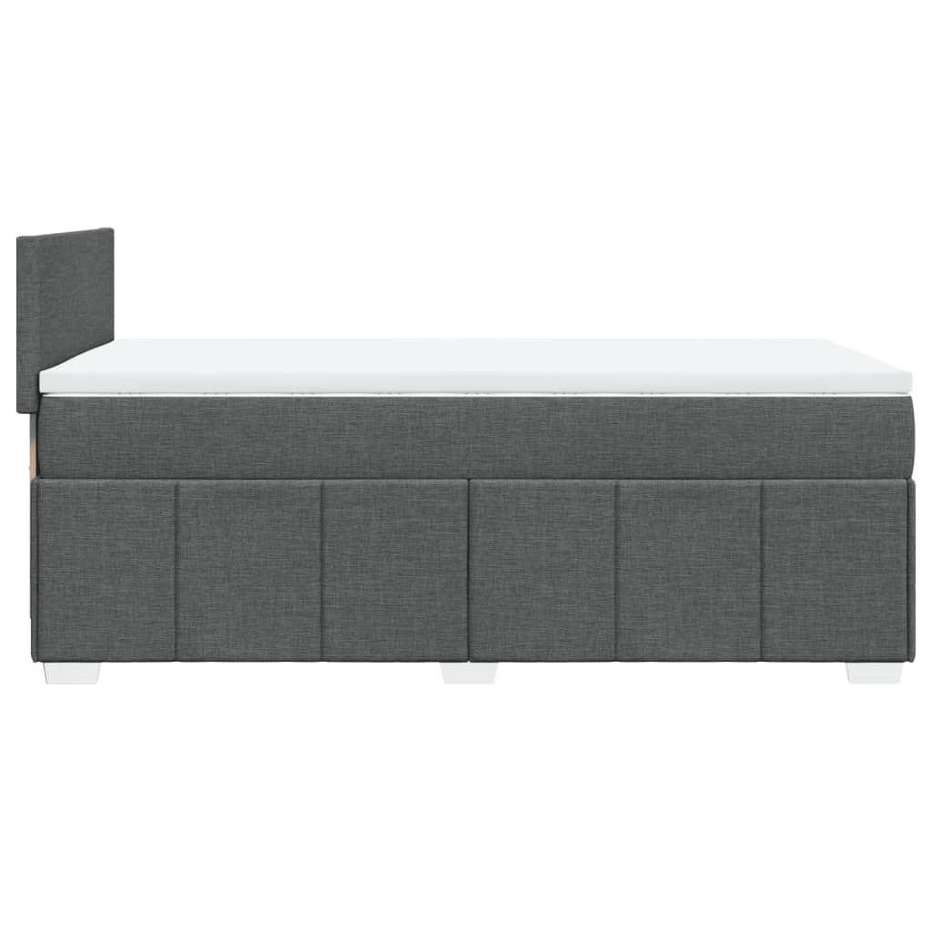 Sommier à lattes de lit avec matelas Gris foncé 100x200cm Tissu - XIOS