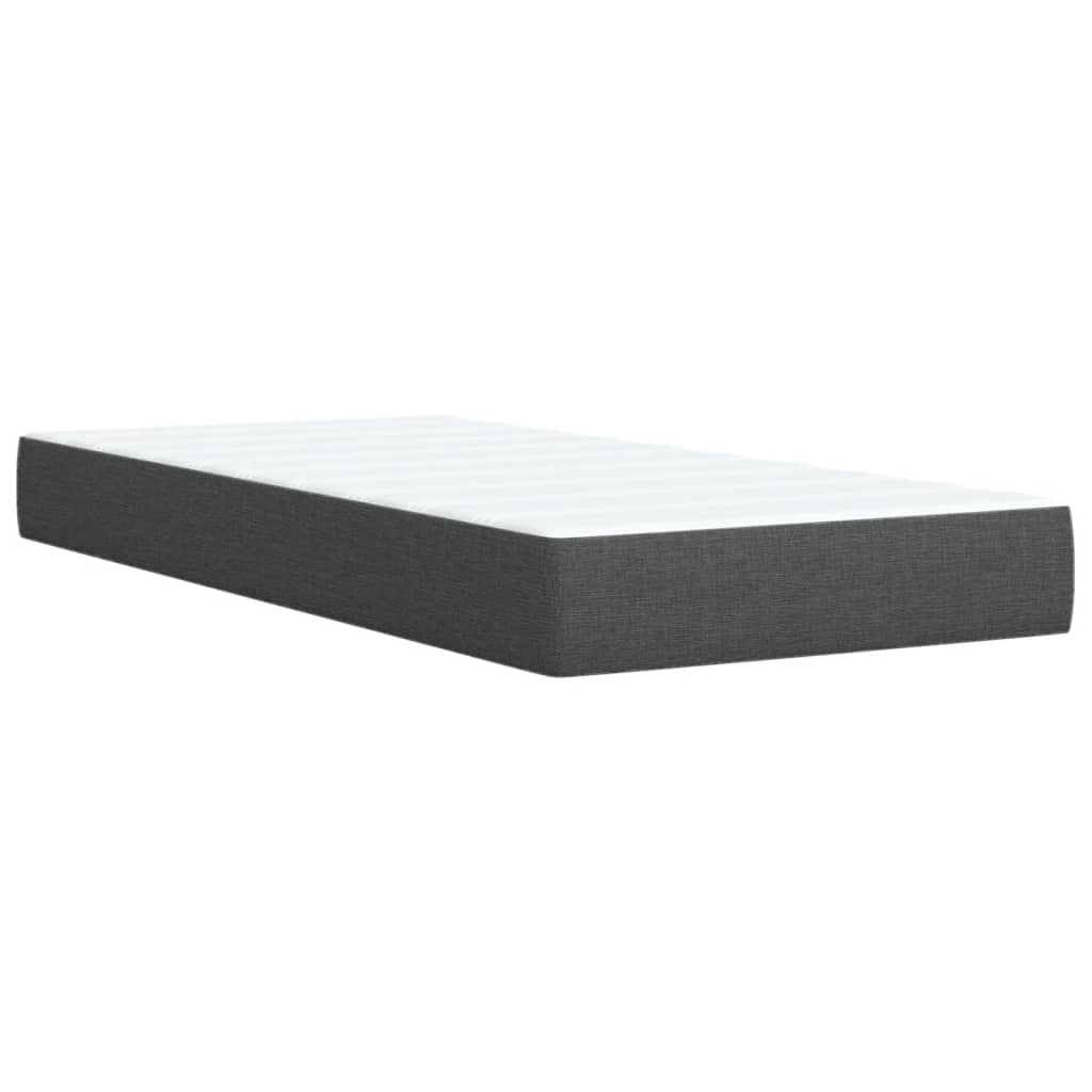 Sommier à lattes de lit avec matelas Gris foncé 100x200cm Tissu - XIOS