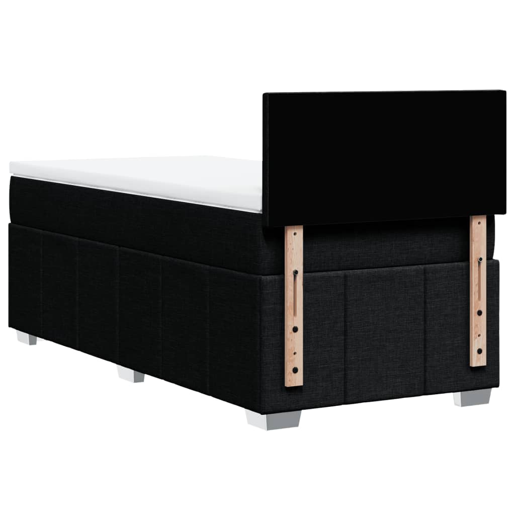 Sommier à lattes de lit avec matelas Noir 100x200 cm Tissu - XIOS