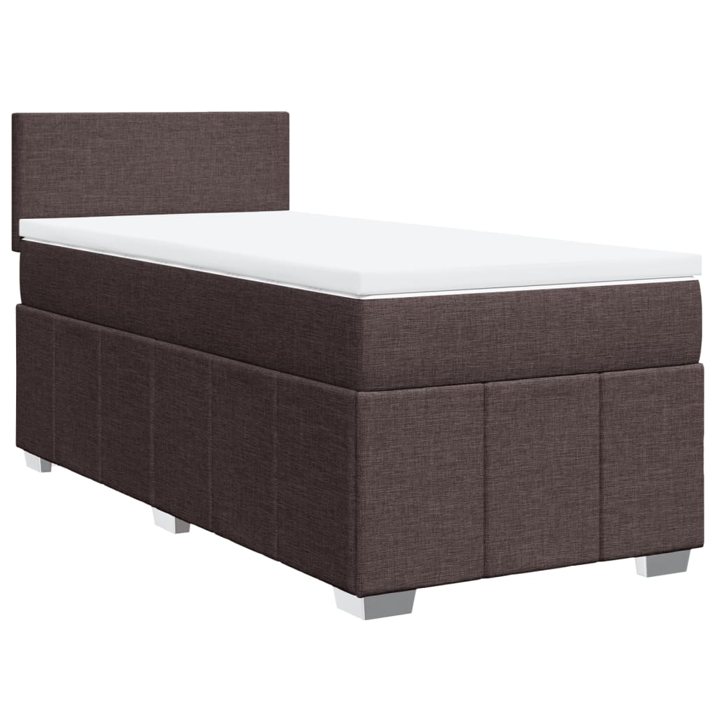Sommier à lattes de lit avec matelas Marron foncé 100x200 cm - XIOS