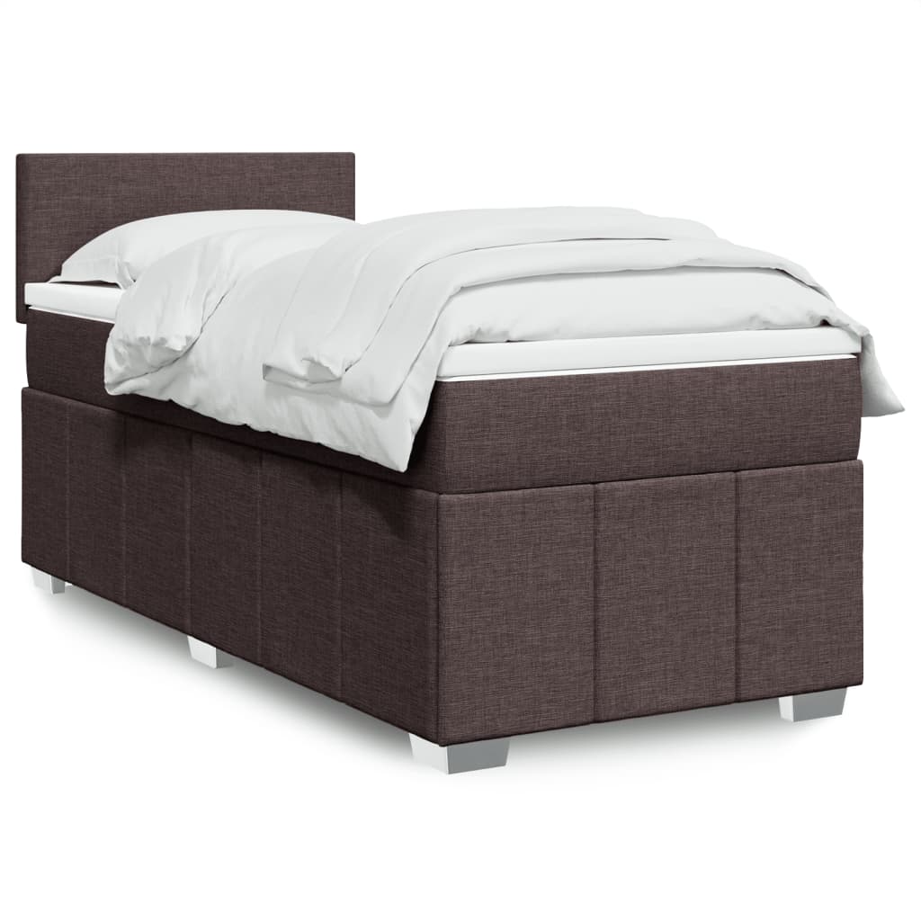 Sommier à lattes de lit avec matelas Marron foncé 100x200 cm - XIOS