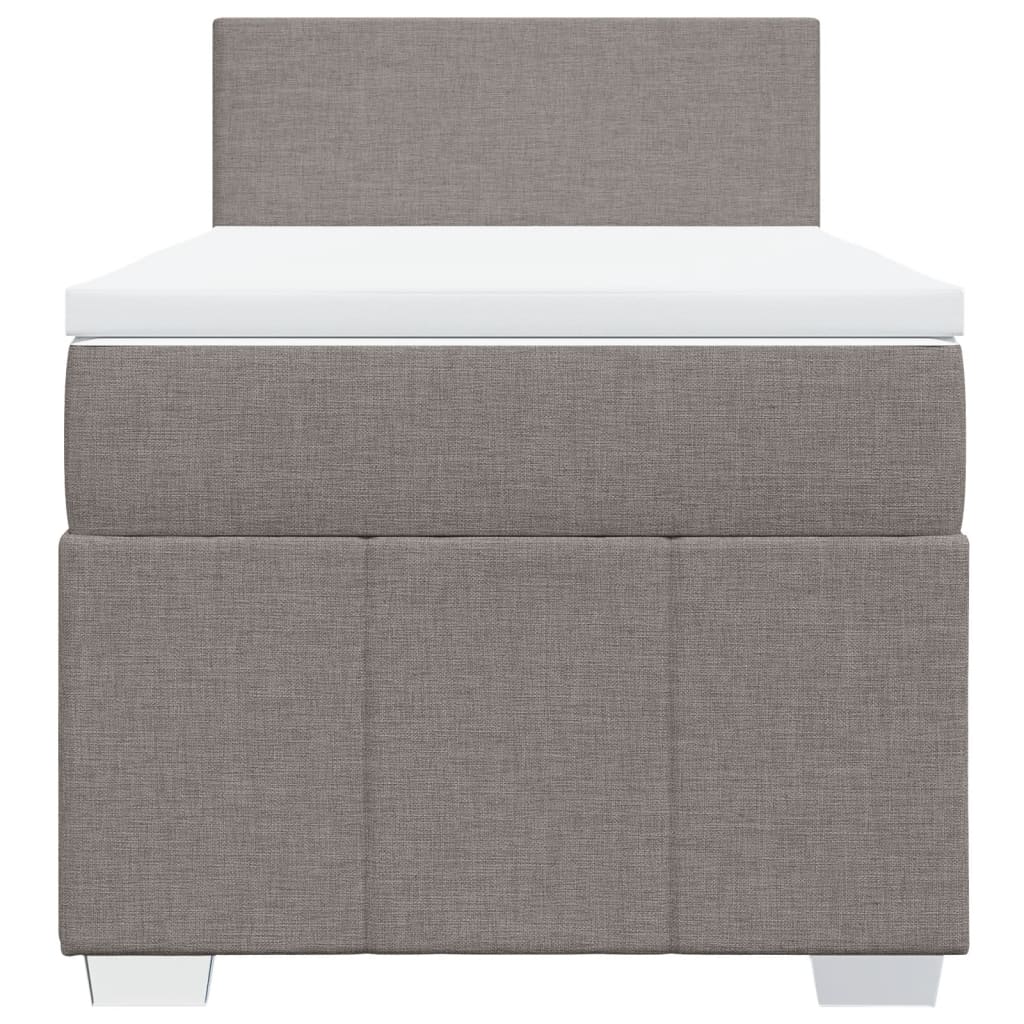Sommier à lattes de lit avec matelas Taupe 100x200 cm Tissu - XIOS
