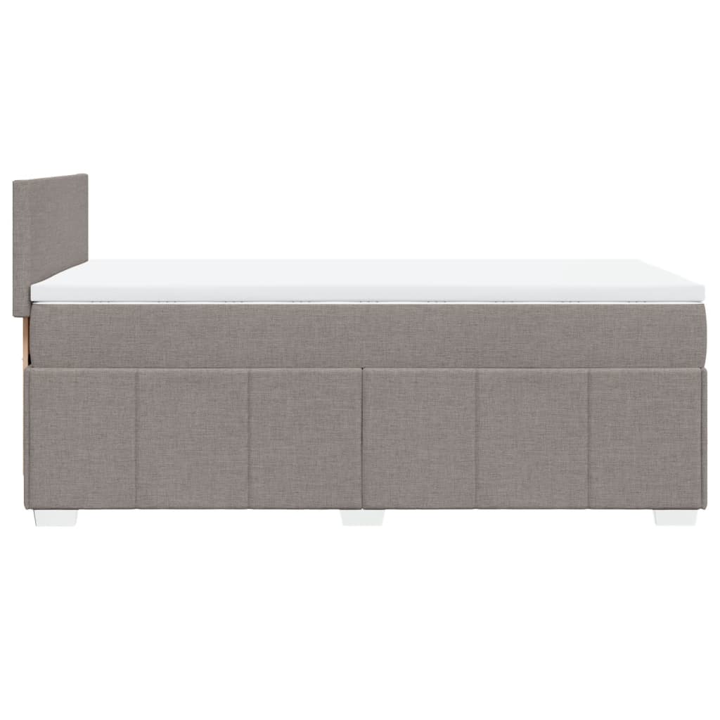 Sommier à lattes de lit avec matelas Taupe 100x200 cm Tissu - XIOS