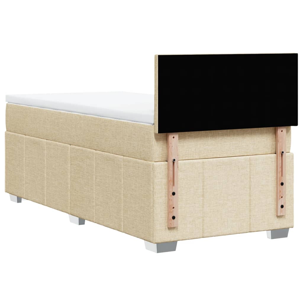 Sommier à lattes de lit avec matelas Crème 100x200 cm Tissu - XIOS
