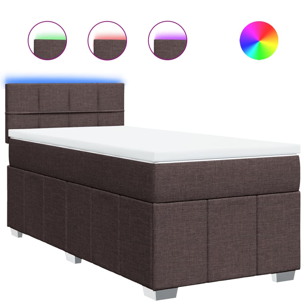 Sommier à lattes de lit avec matelas Marron foncé 100x200 cm - XIOS
