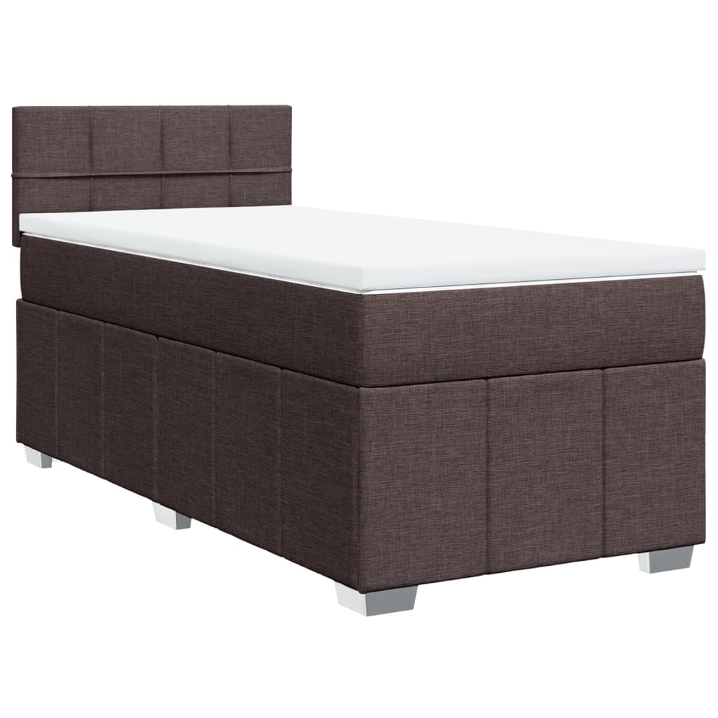 Sommier à lattes de lit avec matelas Marron foncé 100x200 cm - XIOS