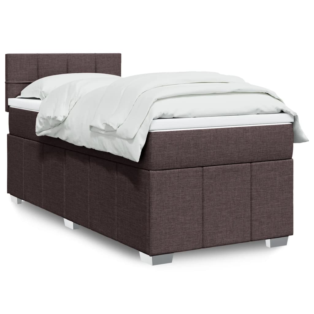 Sommier à lattes de lit avec matelas Marron foncé 100x200 cm - XIOS