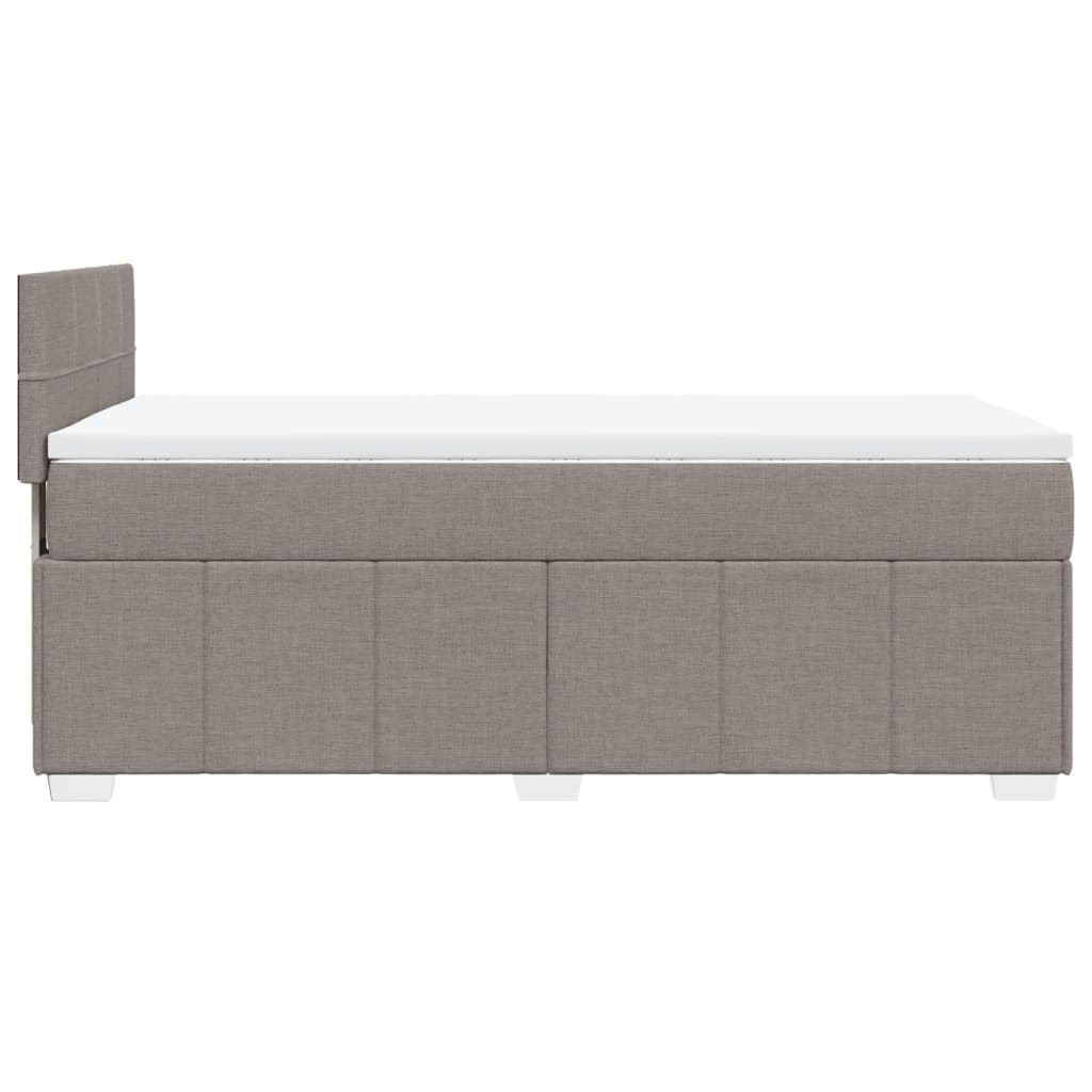 Sommier à lattes de lit avec matelas Taupe 100x200 cm Tissu - XIOS
