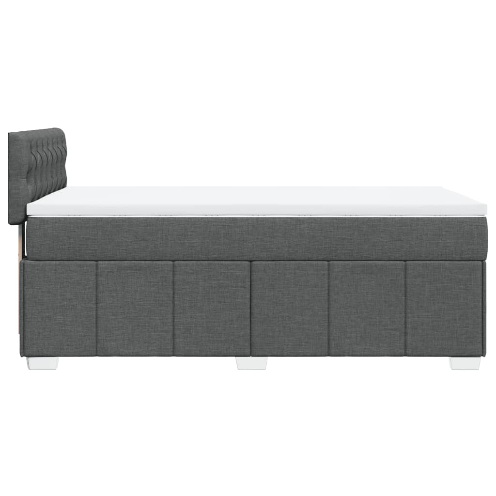 Sommier à lattes de lit avec matelas Gris foncé 100x200cm Tissu - XIOS