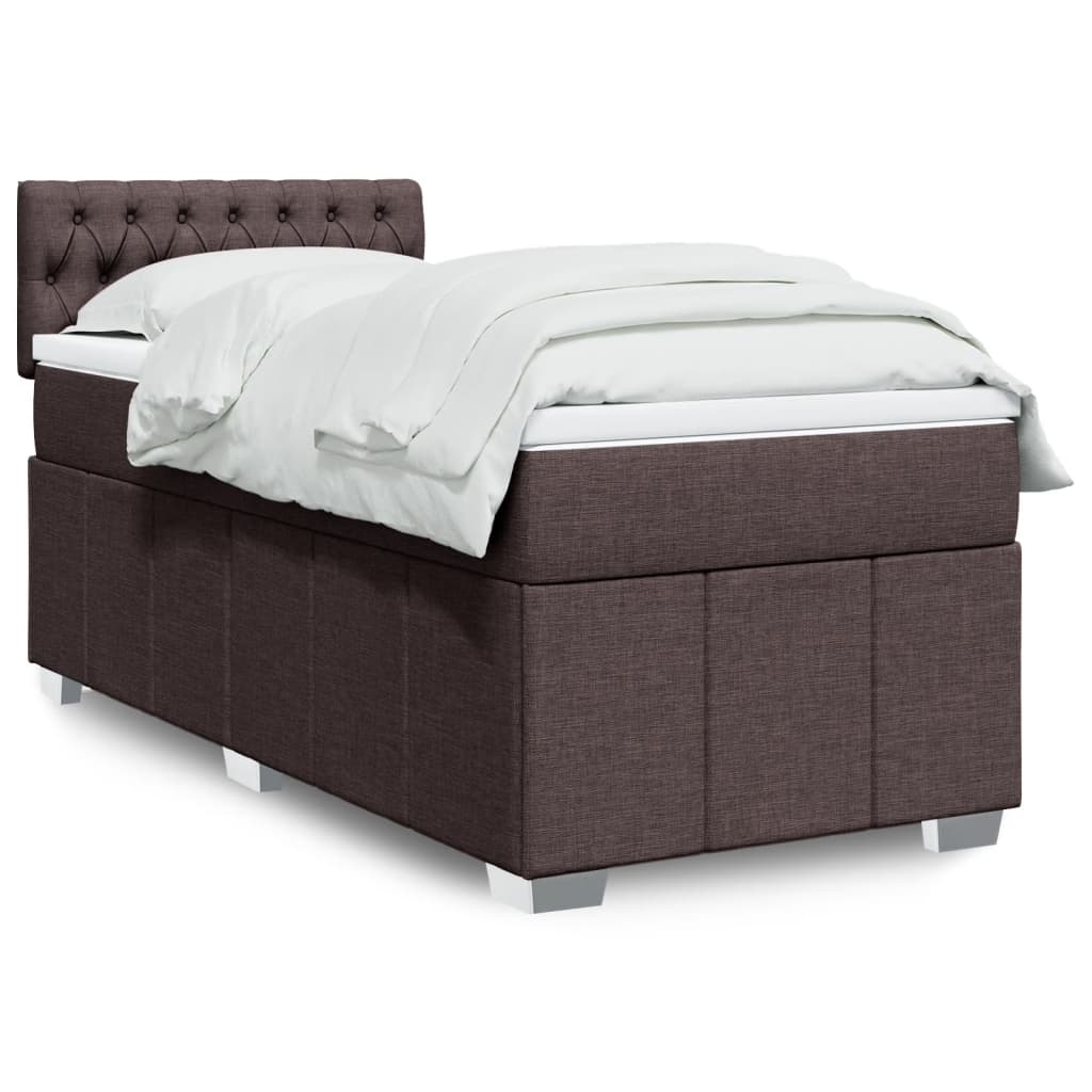 Sommier à lattes de lit avec matelas Marron foncé 100x200 cm - XIOS