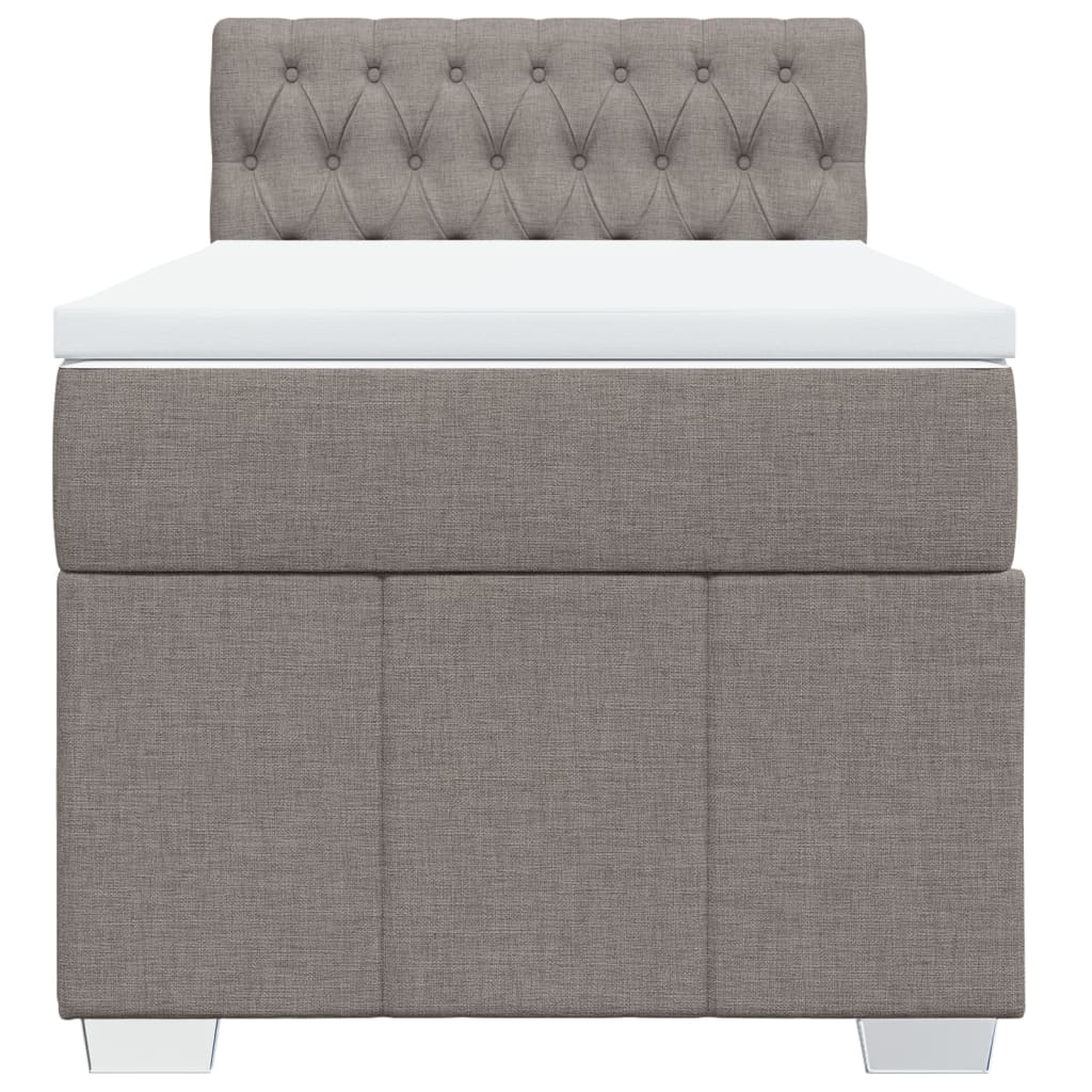 Sommier à lattes de lit avec matelas Taupe 100x200 cm Tissu - XIOS