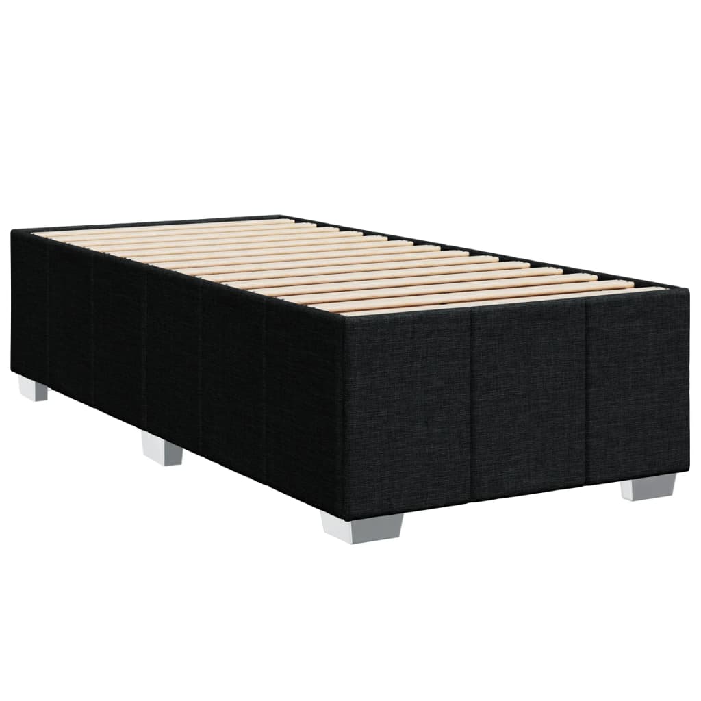 Sommier à lattes de lit avec matelas Noir 100x200 cm Tissu - XIOS
