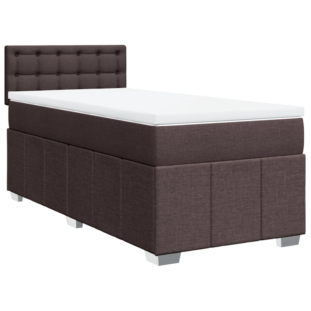 Sommier à lattes de lit avec matelas Marron foncé 100x200 cm - XIOS