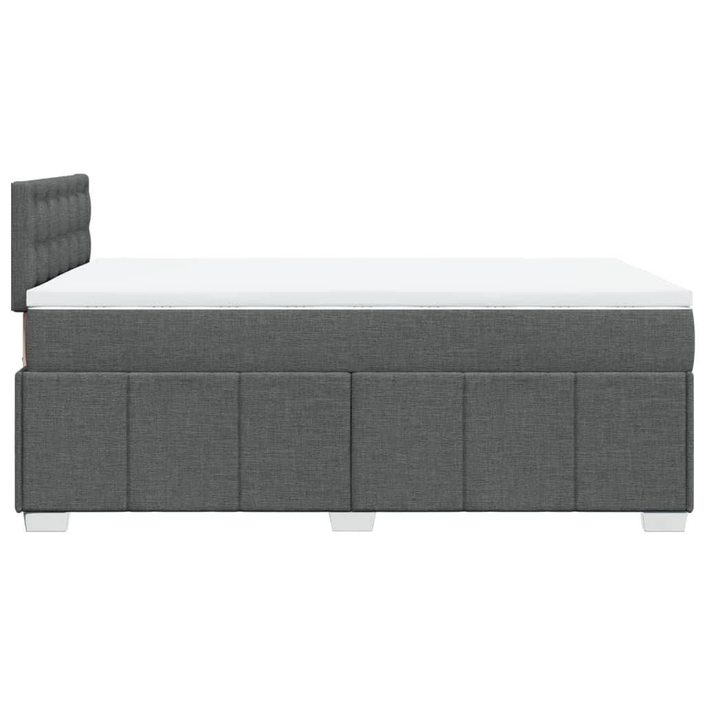 Sommier à lattes de lit avec matelas gris foncé 120x190cm tissu - XIOS