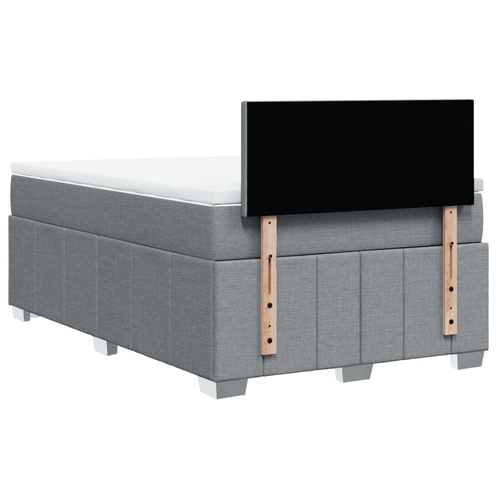 Sommier à lattes de lit avec matelas Gris clair 120x200cm Tissu - XIOS