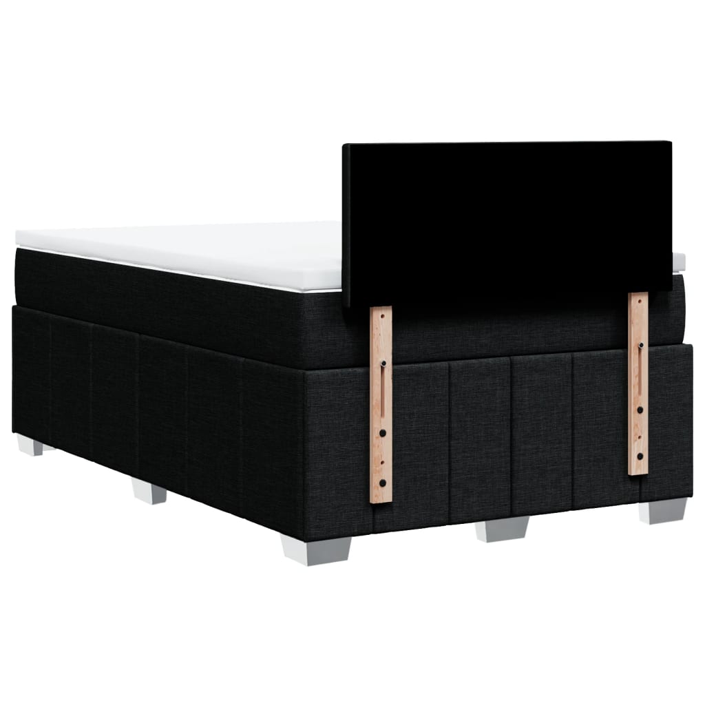 Sommier à lattes de lit avec matelas Noir 120x200 cm Tissu - XIOS