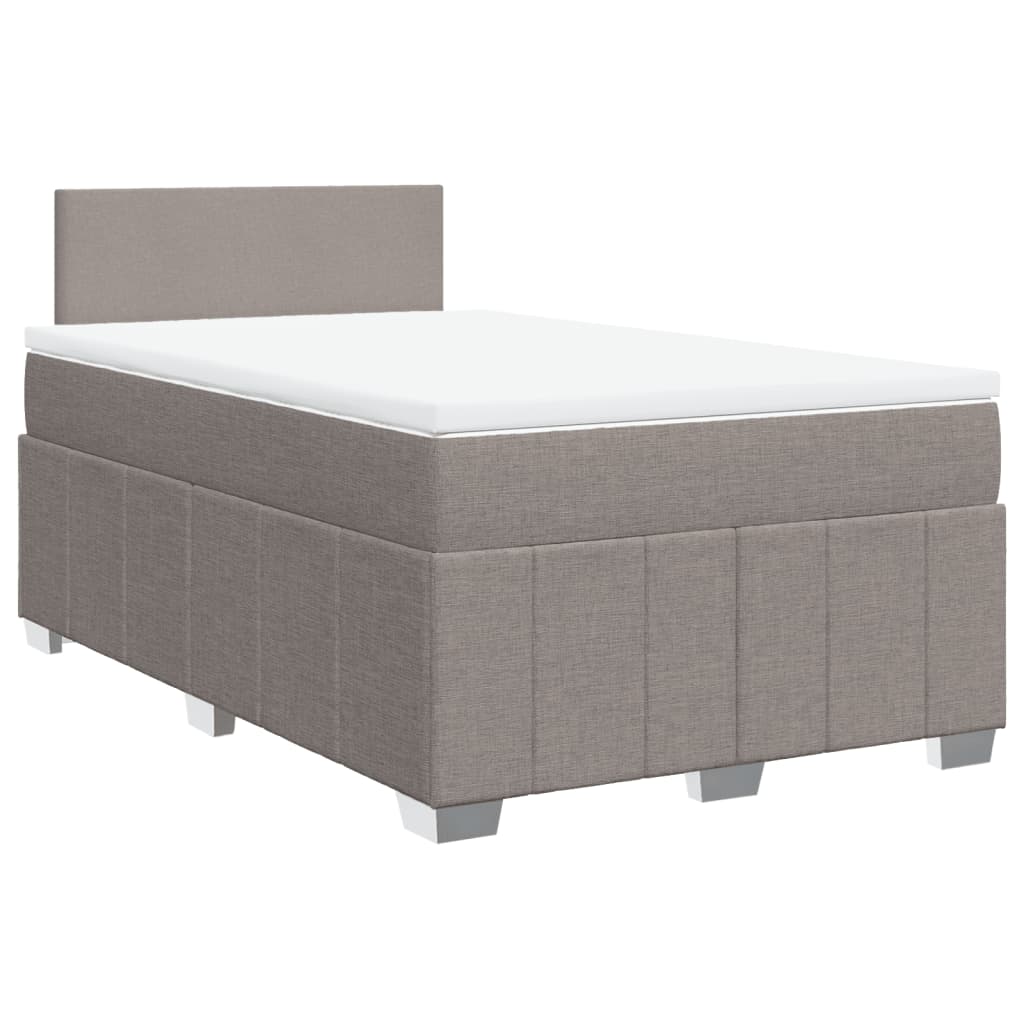 Sommier à lattes de lit avec matelas Taupe 120x200 cm Tissu - XIOS