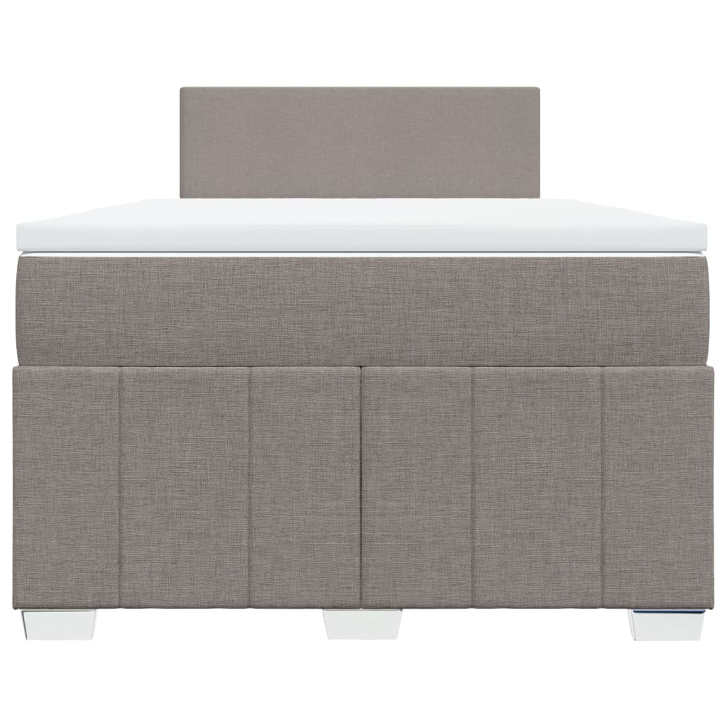 Sommier à lattes de lit avec matelas Taupe 120x200 cm Tissu - XIOS