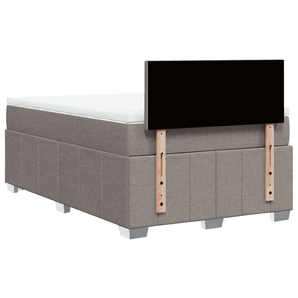 Sommier à lattes de lit avec matelas Taupe 120x200 cm Tissu - XIOS