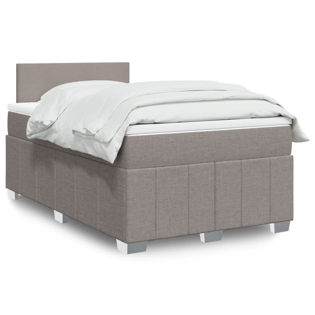 Sommier à lattes de lit avec matelas Taupe 120x200 cm Tissu - XIOS