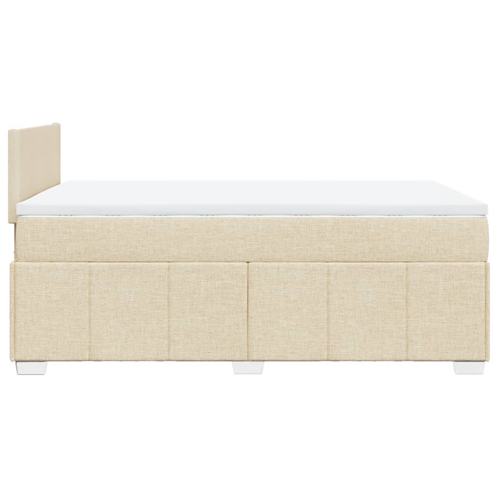 Sommier à lattes de lit avec matelas Crème 120x200 cm Tissu - XIOS