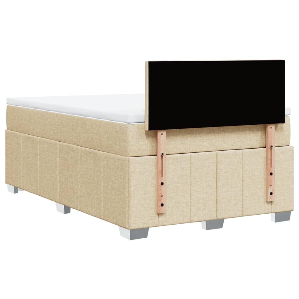 Sommier à lattes de lit avec matelas Crème 120x200 cm Tissu - XIOS