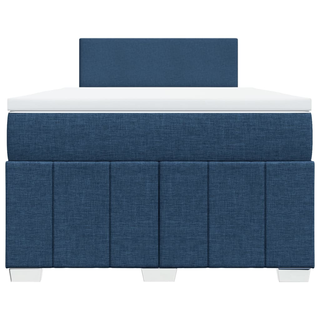 Sommier à lattes de lit avec matelas Bleu 120x200 cm Tissu - XIOS