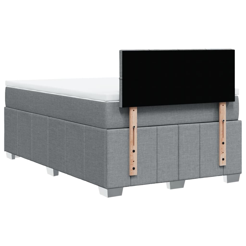 Sommier à lattes de lit avec matelas Gris clair 120x200cm Tissu - XIOS