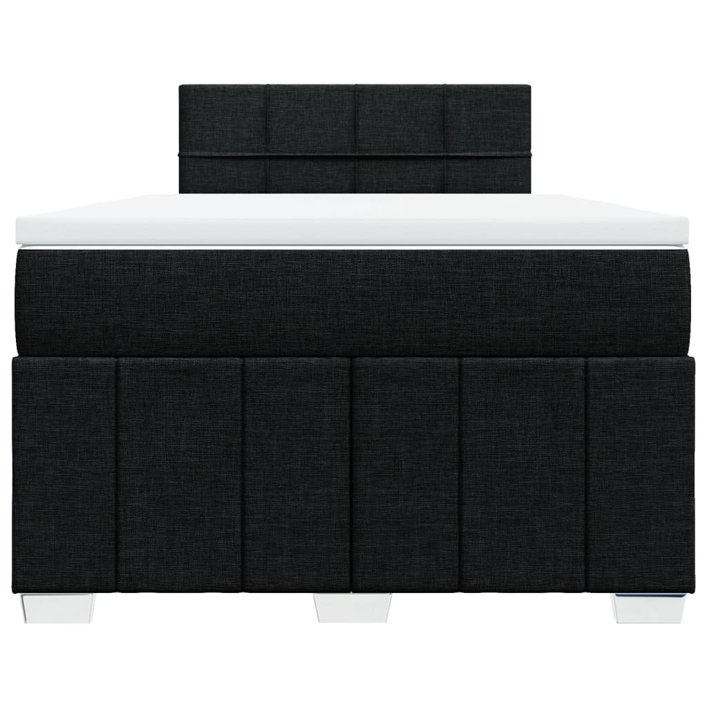 Sommier à lattes de lit avec matelas Noir 120x200 cm Tissu - XIOS